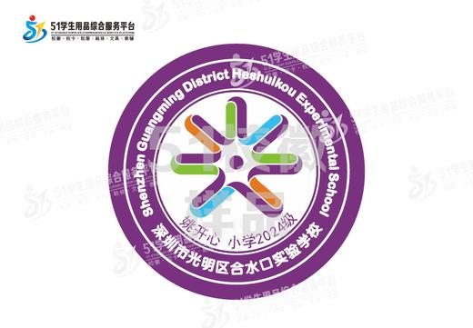 定制深圳市光明区合水口实验学校包边校徽定做礼服布贴缝制包邮51 商品图1