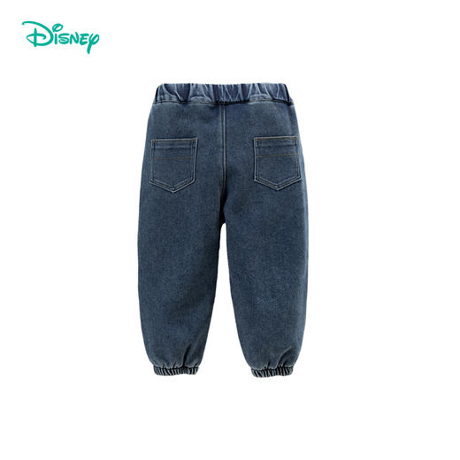 迪士尼童装男童仿牛仔裤加绒裤子韩版2024新款冬装中大儿童休闲裤ZD4DK001 商品图7