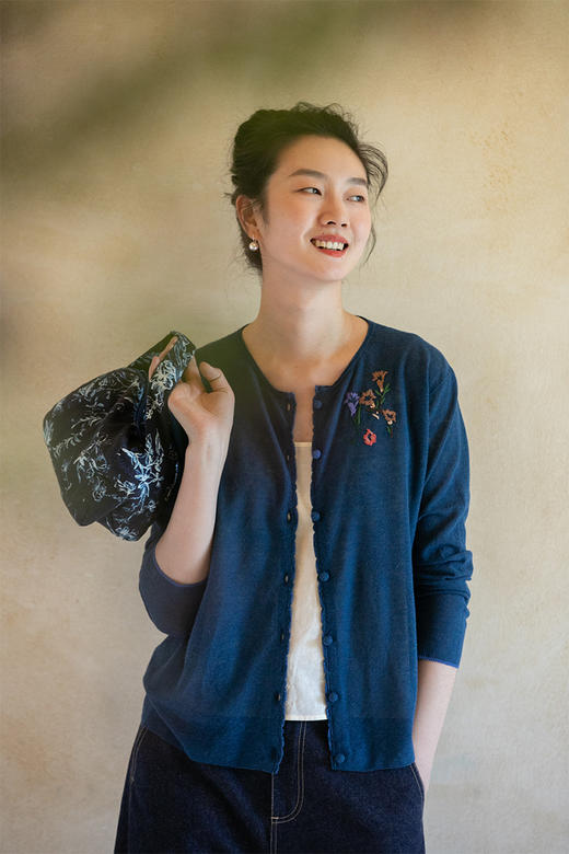 牧衣游原创棉麻混纺薄毛织外套 限量福利款 雨棉棉 不支持会员折 商品图5