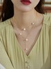 Oflye潮流饰品  法式复古高级感双层叠戴珍珠项链女小众S925纯银细锁骨链气质颈链 商品缩略图2