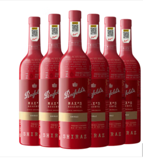 奔富麦克斯(Penfolds Max's)珍藏 灿金红酒750ml西拉 6支整箱装