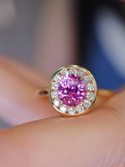 1.52ct 4.22g 粉蓝宝戒指 商品图4