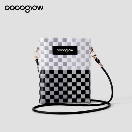 cocoglow Grey灰白系列女士手工工艺编织包迷你托特包 商品图0