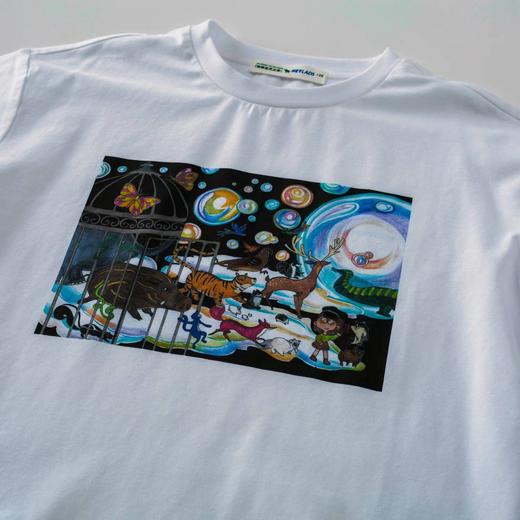 男生女生联合国画展获奖设计师联名款白T画作定制 商品图1