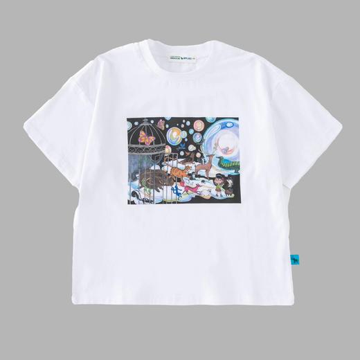 男生女生联合国画展获奖设计师联名款白T画作定制 商品图0