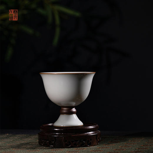 绪文汝窑梦觉高足杯 商品图0