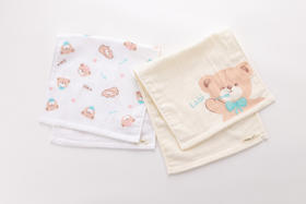 拉比-浴巾毛巾（常年）H4小熊面巾50*25（2条装）(PH)