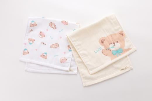 拉比-浴巾毛巾（常年）H4小熊面巾50*25（2条装）(PH) 商品图0