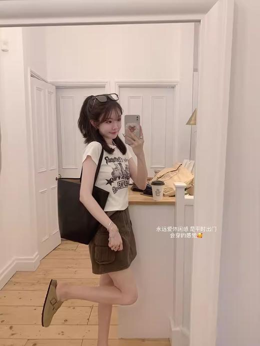 金蘑菇菇 99% summer song 休闲t合集/ 美式字母印花宽松休闲t恤 商品图1