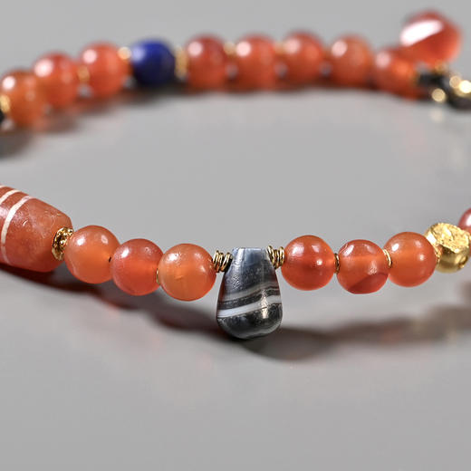 镶蚀红玉髓+西亚高古红玛瑙“满堂红”手串 商品图4