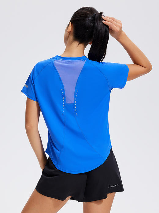 【热销】科里芙宽松版型后背拼网圆领运动速干短袖 商品图4