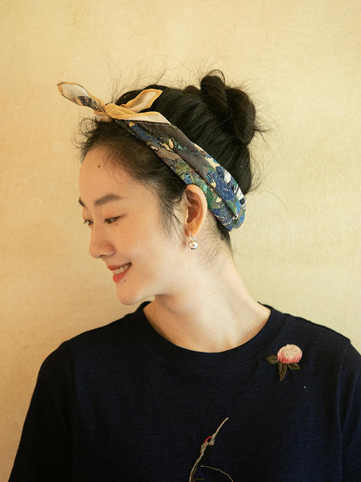 牧衣游 纯棉印花丝巾百搭复古文艺设计感 梦秋【不支持会员折】 商品图0