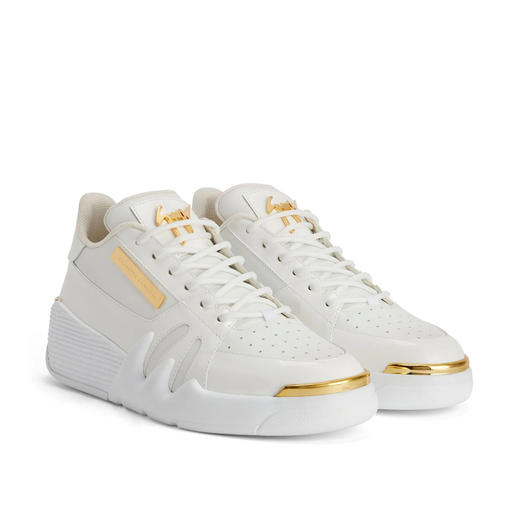 Giuseppe Zanotti 男士金属签名徽标低帮休闲运动鞋 白色 RM40002001 商品图1