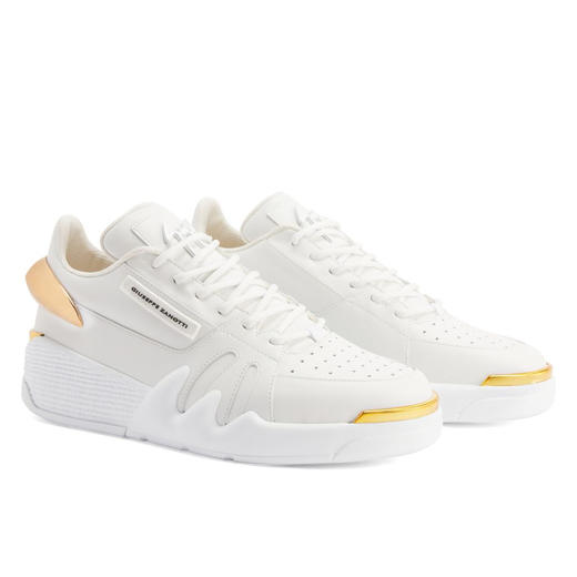 Giuseppe Zanotti 男士金属签名徽标低帮休闲运动鞋 白色 RM40039002 商品图1