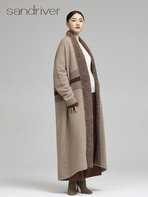 西藏女羊绒浮线长款开衫SJF96W358N 商品图6