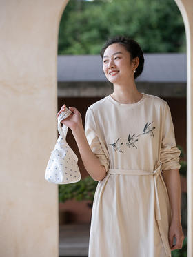 牧衣游 印花纯棉手提包清新文艺休闲 椿日【不支持会员折】