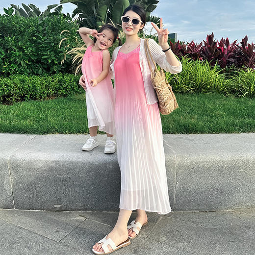 爆款2024新款夏季海边风旅游度假亲子装_ym 商品图3