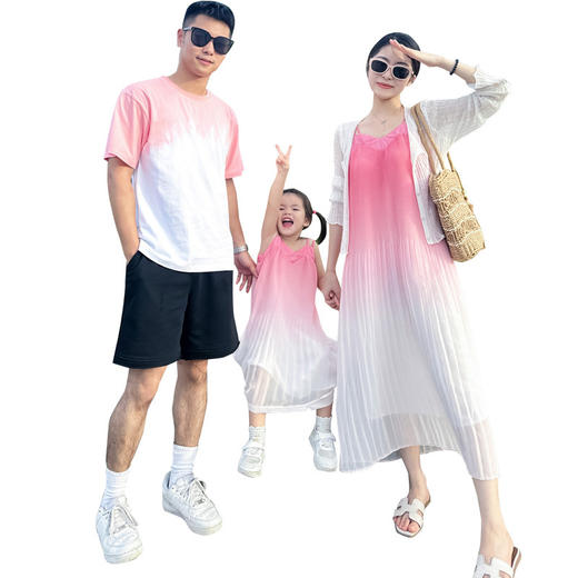 爆款2024新款夏季海边风旅游度假亲子装_ym 商品图4