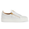 Giuseppe Zanotti 男士金属签名徽标低帮休闲运动鞋 白色 RM40033002 商品缩略图0