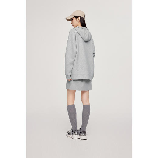 【严选】诗凡黎连帽拉链宽松休闲卫衣外套女2024秋新款miu风套装显瘦半裙SF8410551 商品图4