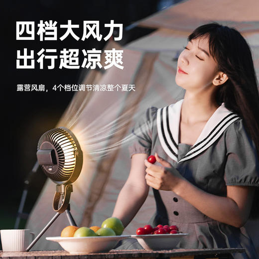 【户外降温神器！露营风扇】便携帐篷吊扇灯usb充电可挂立式野营三脚架户外风扇，可拆卸三脚架，轻松切换挂/立式。ry 商品图0