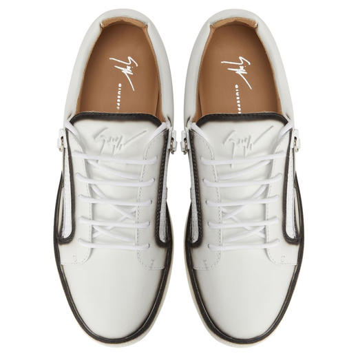Giuseppe Zanotti 男士金属签名徽标低帮休闲运动鞋 白色 RM40032001 商品图3