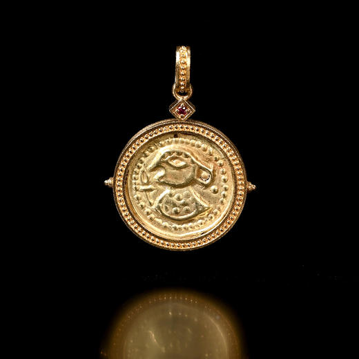 南美洲高古“魔力耳环”人物金片项坠 商品图1