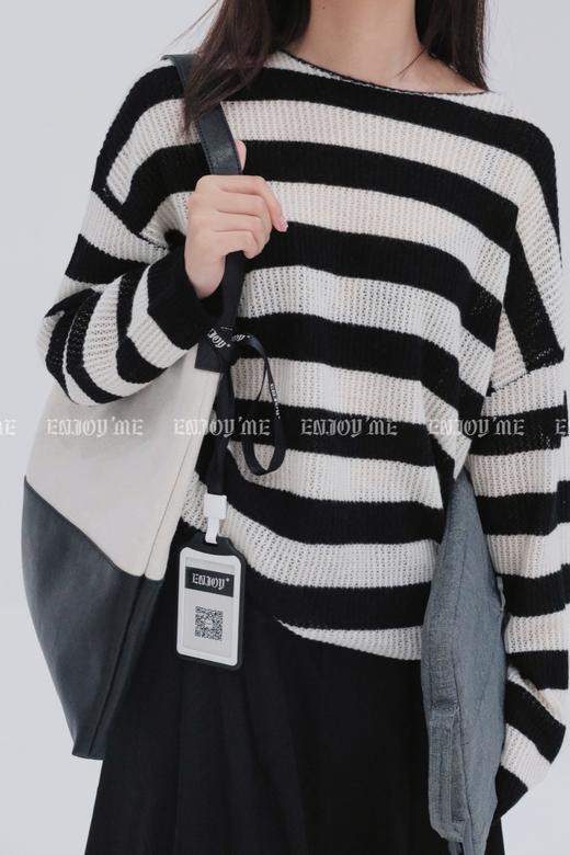 【门店同款】ENJOY秋季条纹针织上衣 158894593 商品图5