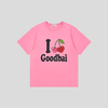 GOODBAI 樱桃表情slogan印花oversize短袖T恤 商品缩略图2