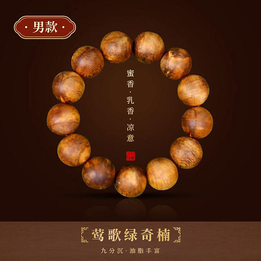 【预售】九典堂绿奇楠手串 商品图2