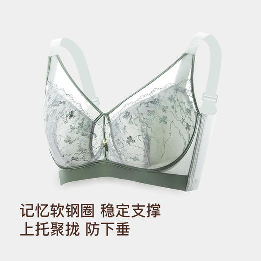 【第二件 0 元｜ 满2件 5 折】【C杯单件】【秀黛】优雅花影记忆圈薄杯文胸L6110008C【门店同款】 商品图1