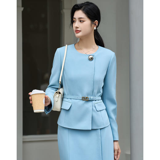 剩S/L/XL/M/XXL 米思阳2026春季新款职业短外套女高级感修身气质女神范上衣3154 商品图1