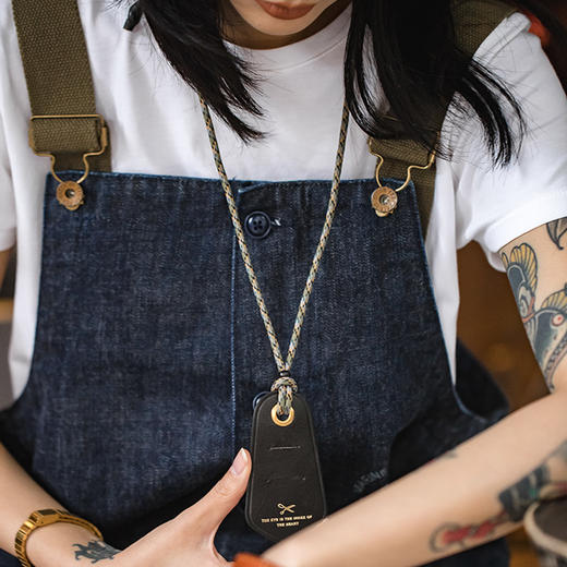 马登女装日系复古防丢防滑便携眼镜墨镜挂绳头层牛皮阿美咔叽项链 商品图2