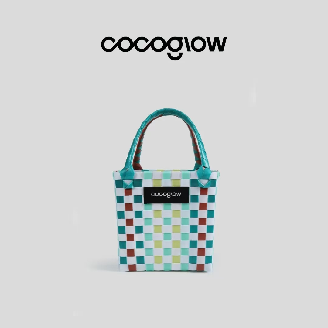 cocoglow·Nighthawk夜游者女士手提包手工编织菜篮子小号