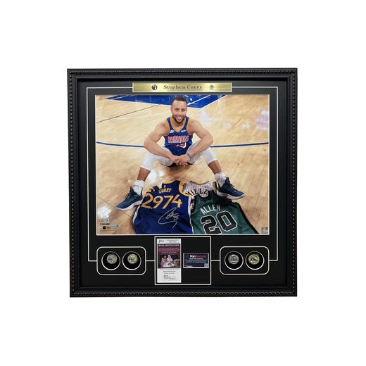 收藏系列 库里 历史三分王前三 20寸 亲笔签名照片 商品图0