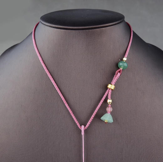 【积分商城】翡翠玛瑙玉石莲蓬佩挂坠吊坠绳 商品图1