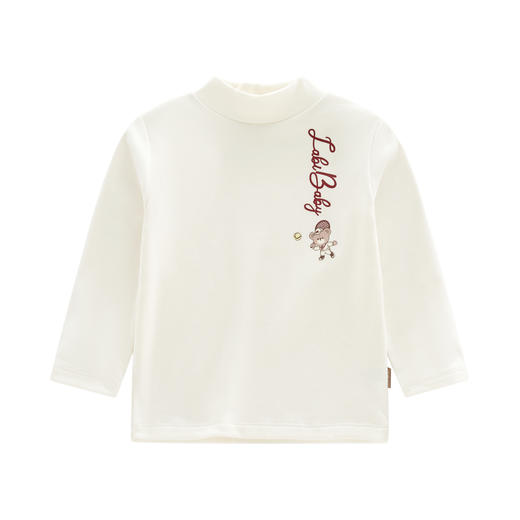 拉比-童衣类（秋）H4悦动半高领上衣米白（PH) 商品图2