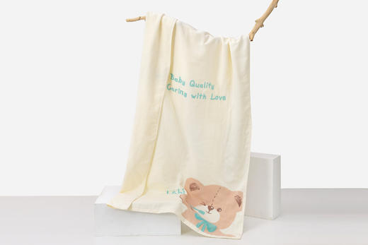 拉比-浴巾毛巾（常年）H4小熊浴巾140*70浅杏(PH) 商品图3