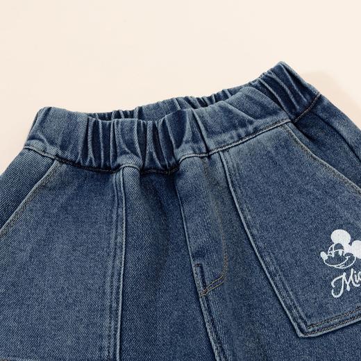 迪士尼童装男童仿牛仔裤加绒裤子韩版2024新款冬装中大儿童休闲裤ZD4DK001 商品图8