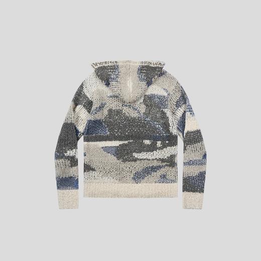 GOODBAI 916 迷彩拼接连帽宽松针织衫 商品图2