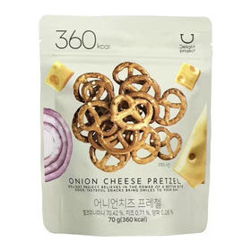 韩国0live young 低卡碱水结洋葱芝士味70g 어니언치즈프레첼70g