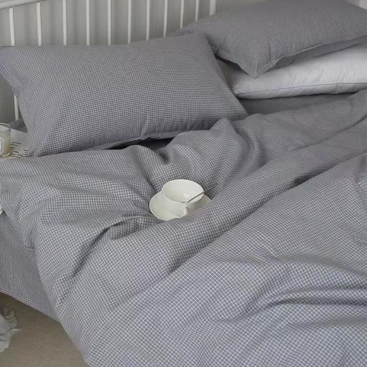 鲁锦老粗布凉席床单三件套 | 简约条纹格子 绵软舒适 透气吸汗 质地柔软 凉而不冰 四季可用 多色可选 商品图7