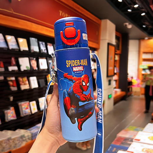 【开学季~迪士尼系列双饮保温杯】蜘蛛侠儿童吸管保温杯 男孩高颜值316不锈钢双饮水杯 学生便捷杯子 爱莎公主 史努比 女生保温杯-QQ 商品图8