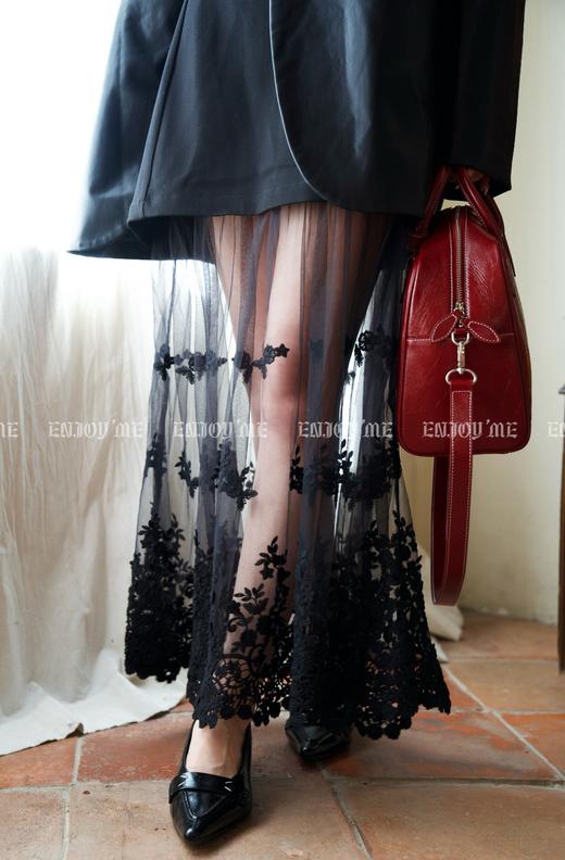 【门店同款】ENJOY秋季时光回廊立体刺绣拼接网纱裙 158946576 商品图14