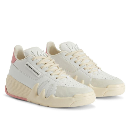 Giuseppe Zanotti 女士金属签名徽标粉色尾低帮休闲运动鞋 白色 RW30000010 商品图1