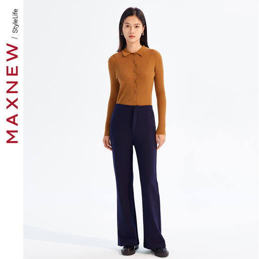 【长裤】时尚修身微喇叭裤1N3224502 商品图3