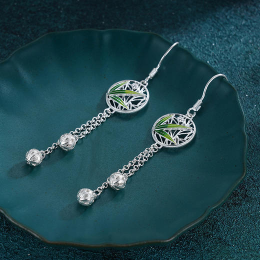 子佩集S990银【熊猫趴趴】耳环【DSEH003】大师工坊原创作品花丝珐琅彩2509 商品图9