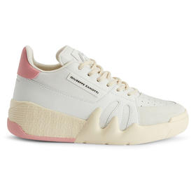 Giuseppe Zanotti 女士金属签名徽标粉色尾低帮休闲运动鞋 白色 RW30000010