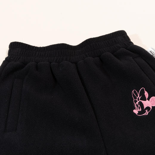 迪士尼女宝宝休闲长裤秋冬装时尚儿童保暖加绒裤子宽松百搭运动裤ZD4DK013 商品图6