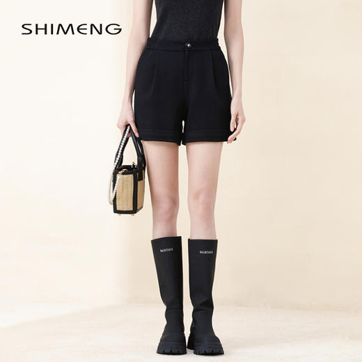 SKK3BD170诗梦女装黑色短裤 商品图0